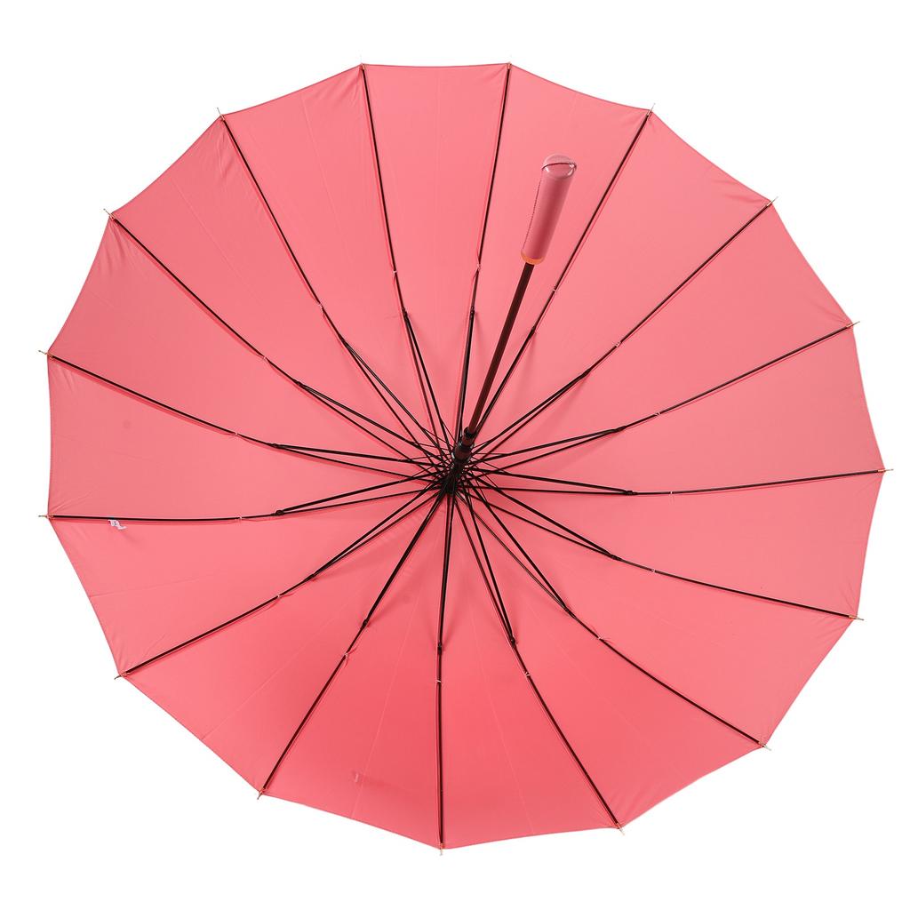 Großer Schirm Automatisches Öffnen 16 Rippen Wasserdicht mit Hülle Langer gerader Griff Starker Schirm für Männer Frauen Outdoor