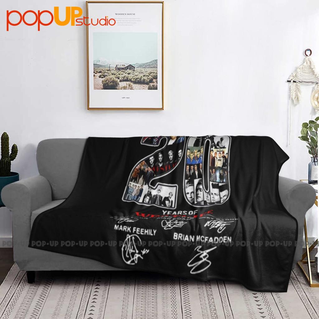 20 Years Of Westlife 1998-2018 Signatures Pop Band Ultra-Soft Blanket Quilt Winter Sofa Cover Bed Covers