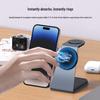 Magnetic 3-in-1 Alloy Stand Wireless Charger for Phone, Watch & Earbuds