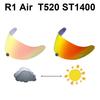 R1 Photochromic Visor for SCORPION EXO R1 Air R1 EVO T520 ST1400 Helmet Lens Face Shield Replacement Anti Fog Coating Sunscreen