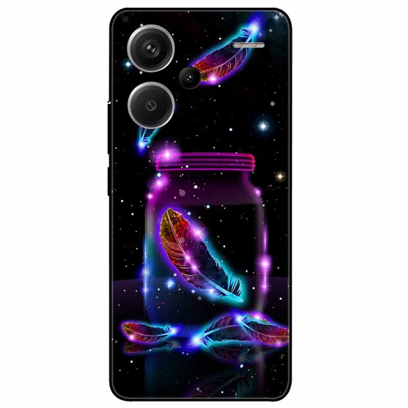 For Redmi Note 13 Pro Plus 5G Pro+ Case Soft Black Painted Cats TPU Funda For Xiaomi Redmi Note 13 Pro 5G Note13 Silicone Cover