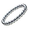 OVER-9 Terahertz Bracelet, 6mm, Grade A, Officially Tested! Power Stone, Natural Stone, Health Accessory, Round Beads, Men's and Women's [16cm]