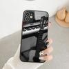 Custodia per Telefono con Strumento Musicale Chitarra Pianoforte Per IPhone 14 11 12 13 Mini Pro Max 8 7 Plus X XR XS MAX Copertura Traslucida Opaca