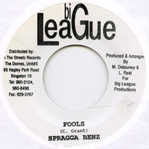 7inch Record SPRAGGA BENZ / CAGNEY - Fools / One night Reply Big League 2003 Jamaica Reggae, Ska & Dub