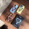 Heart-Shaped Leather Phone Case with Metal Bracket for iPhone 16 Pro Max - Tags That Make You Happy