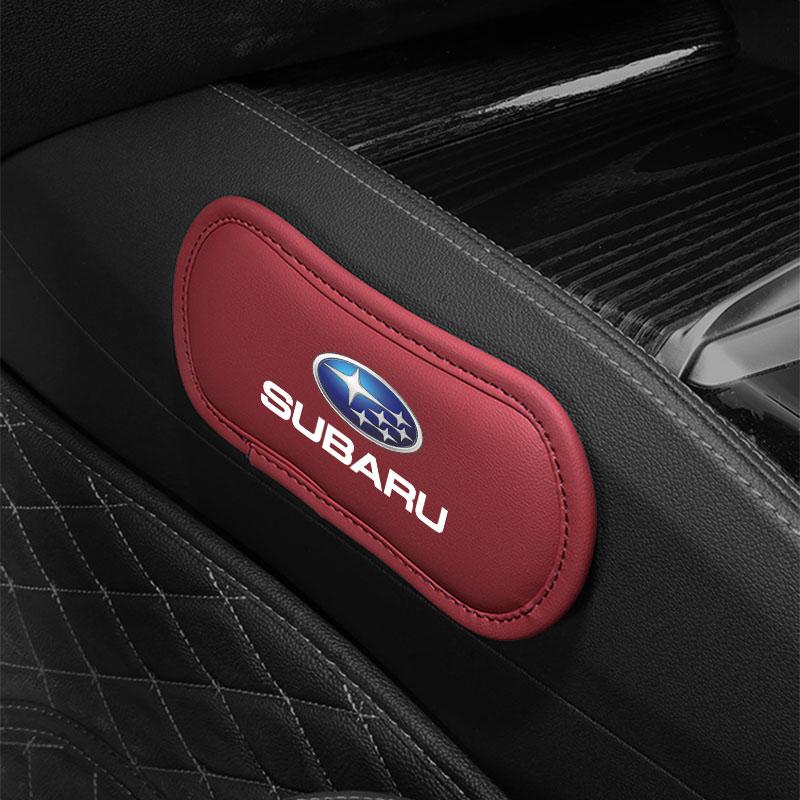 Bil Läder Knäskydd Kudde Kudde Lårstöd Kollisionsskydd För Subaru XV BRZ WRX STI Forester Ascent Impreza Legacy Outback Levorg