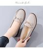 Women's Genuine Leather Slip-On Loafers: Velvet-Lined Warm Flat Shoes