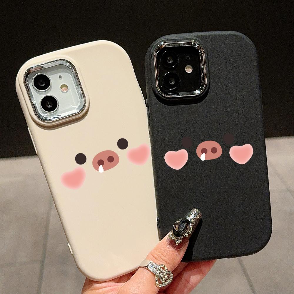 Solid Color Silver Edge Lens Soft Liquid Silicone Shockproof Phone Case for iPhone Samsung Huawei Honor Xiaomi Redmi OPPO Realme Vivo Infinix Tecno