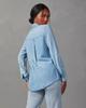 Women's Long-Sleeve Denim Shirt with Turn-Down Collar - Casual, European and American Style (Style 16810)