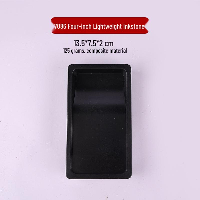 Portable Student Calligraphy Inkstone with Lid - Anti-drying, Multi-purpose Cartridge
