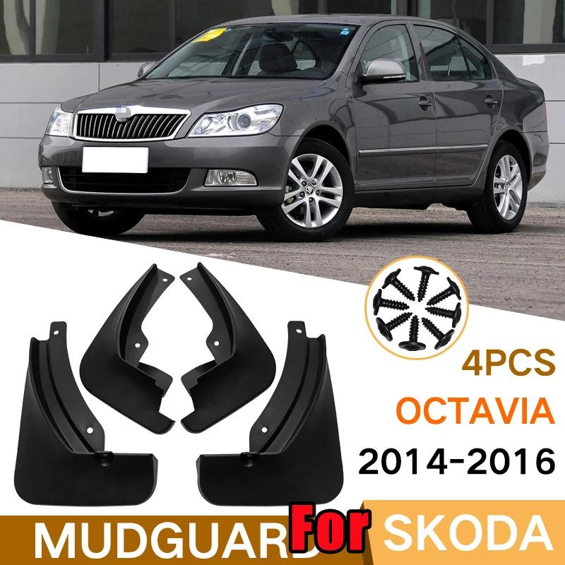 Set Car Mud Flaps For Skoda Octavia 3 2006-  Sedan Mudflaps Splash Guards Mud Flap Mudguards 2014 2015 2016 Accessories