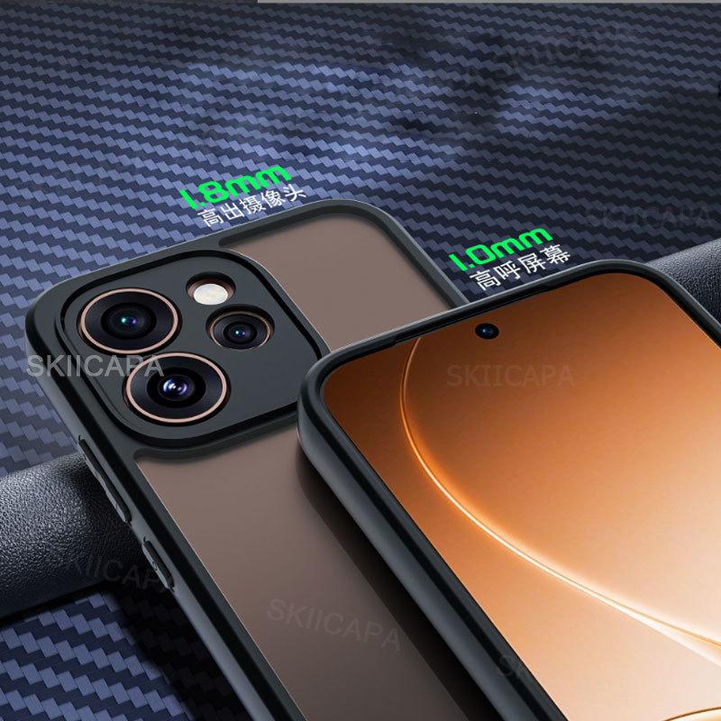 Magsafe Darbeye Dayanıklı Akrilik Telefon Kılıfı OPPO Reno 15 için Manyetik Sert Tampon Mat Kapak Kabuk OPPO Reno 15 Pro için