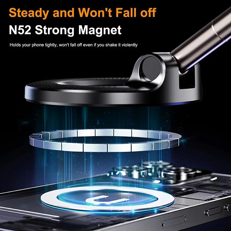 Folding Strong Magnet Magnetic Phone*** Holder 360° Rotation Desk Car Vacuum Suction Windshield Dashboard Mobile Holder Fun for All Ages