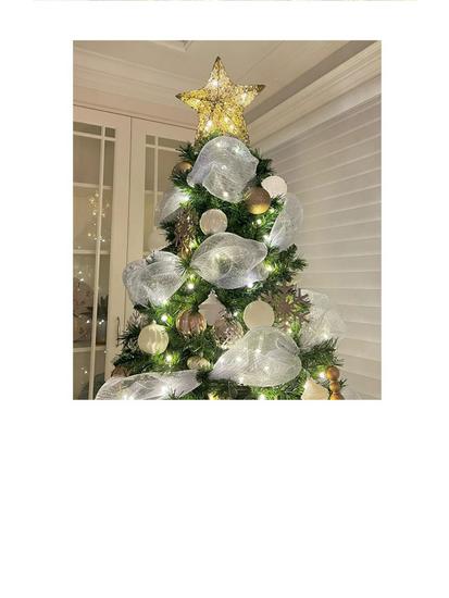 Silver Gold Mesh Net for Christmas Decorations & DIY Flower Wrapping – 10 Meters