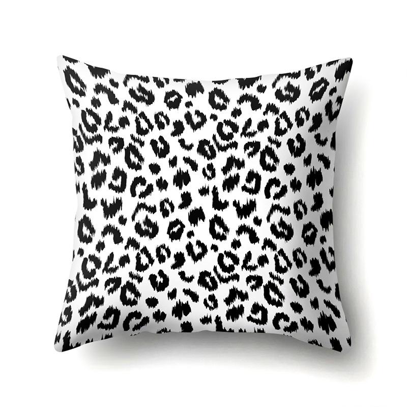 Motif Léopard Nordique Moderne Abstrait Taie d'Oreiller en Polyester Décoration de Voiture Maison Imprimée Taie d'Oreiller Repose-Lombaire
