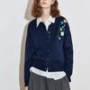 Sweater Cardigan Women's Spring and Autumn Flower-embroidered Knitted Cardigan Casual Loose Sweater Coat Top
