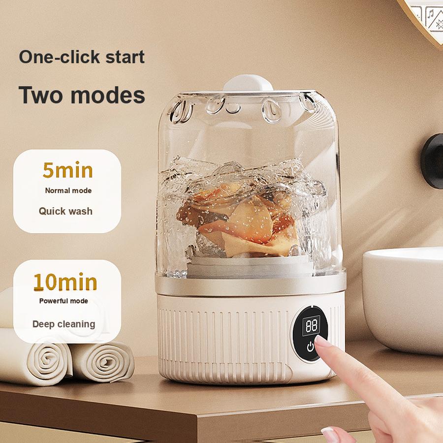 New Mini Washing Machine for Lingerie, Underwear, Socks - Portable Wireless Automatic Laundry Cup 3000mAH