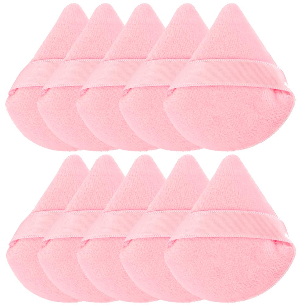 1/2/3/6Pcs Triangle Velvet Powder Puff Face Cosmetic Eye Beauty Makeup Tool Eco-friendly Reusable Sponge Washable Mini Powder Puff Accessorie