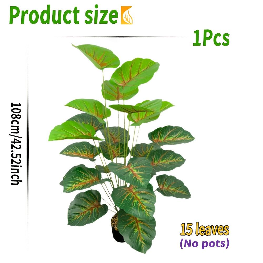 43" Artificial Palm Tree With 15 Green Leaves - Outdoor UV Resistant Artificial Plant For Various Room Types, Does Not Include Pot