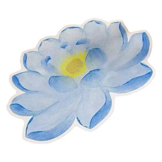 Lotus Leaf Floor Mat Diatomaceous Earth Bathroom Rug Non-Slip Absorbent Lotus Flower Floor Rug for Entrance Living Room Kitchen Bathroom