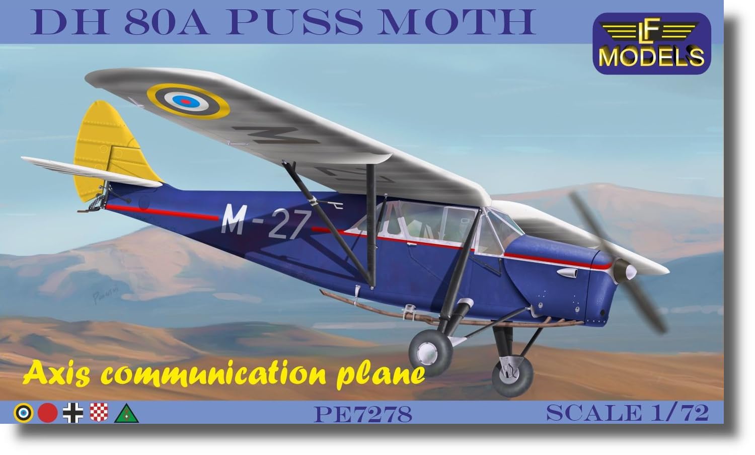 

LF Model 1/72 scale de Havilland DH.80A Puss Moth Axis Liaison Aircraft Plastic Model Kit LFMPE7278 (Airplane)