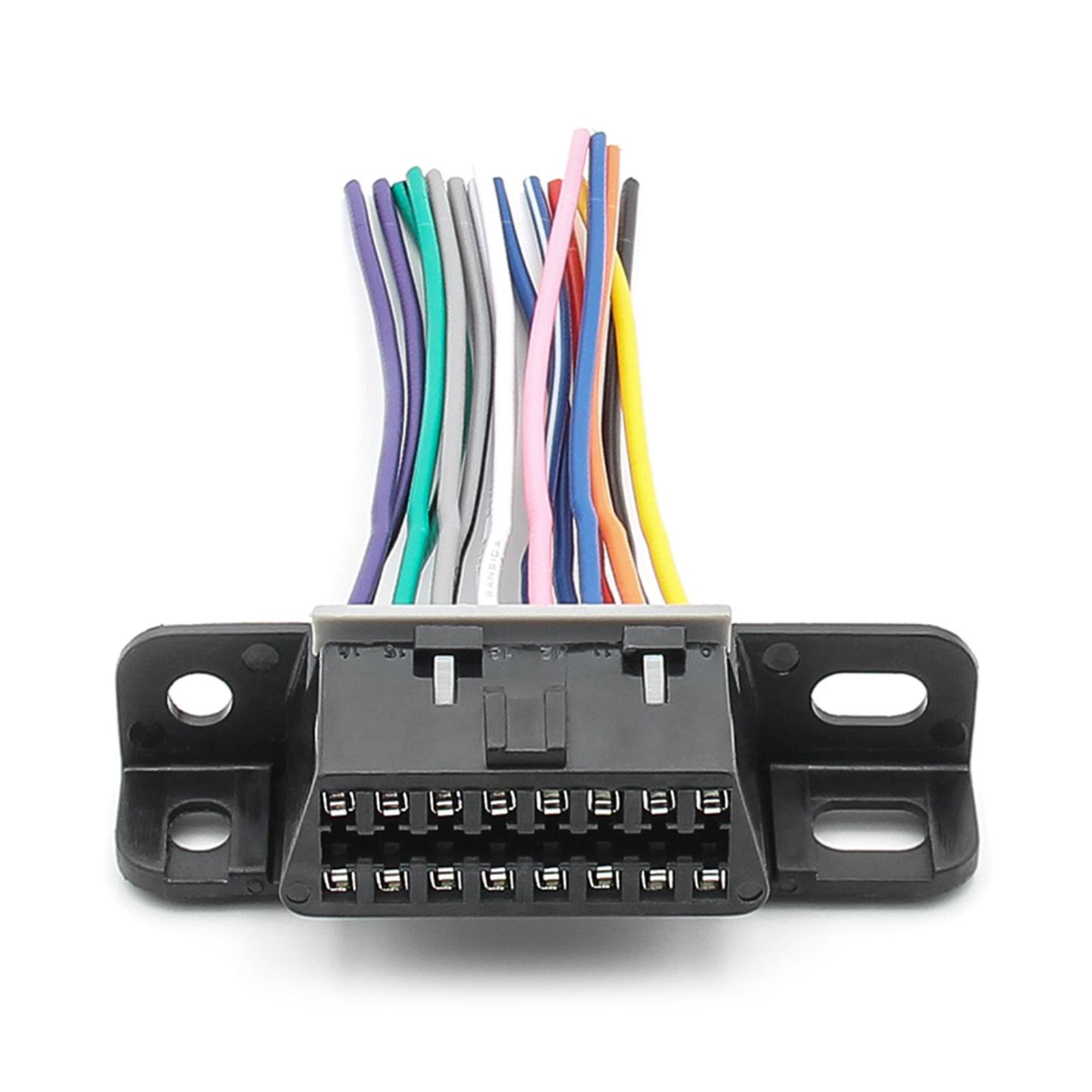 

Universal OBD2 OBDII 16 Pin J1962F Female to Open Cable Dashboard Port Pigtail Fixed Wire Harness 10cm/3.9