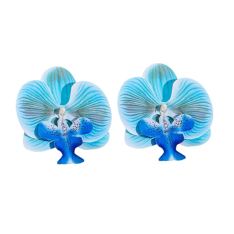 2PCS Three-Dimensional Flower Gifts Jewelry Natural Simulated Flower Party Wear Flower Shape Accessories Earrings Fashion 9cm