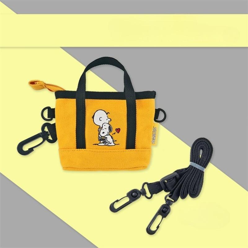 Snoopy Canvas Coin Purse Cartoon Anime Action Figures Q Figural Cute Small Key Card Carry-on Storage Bag Children Birthday Gifts