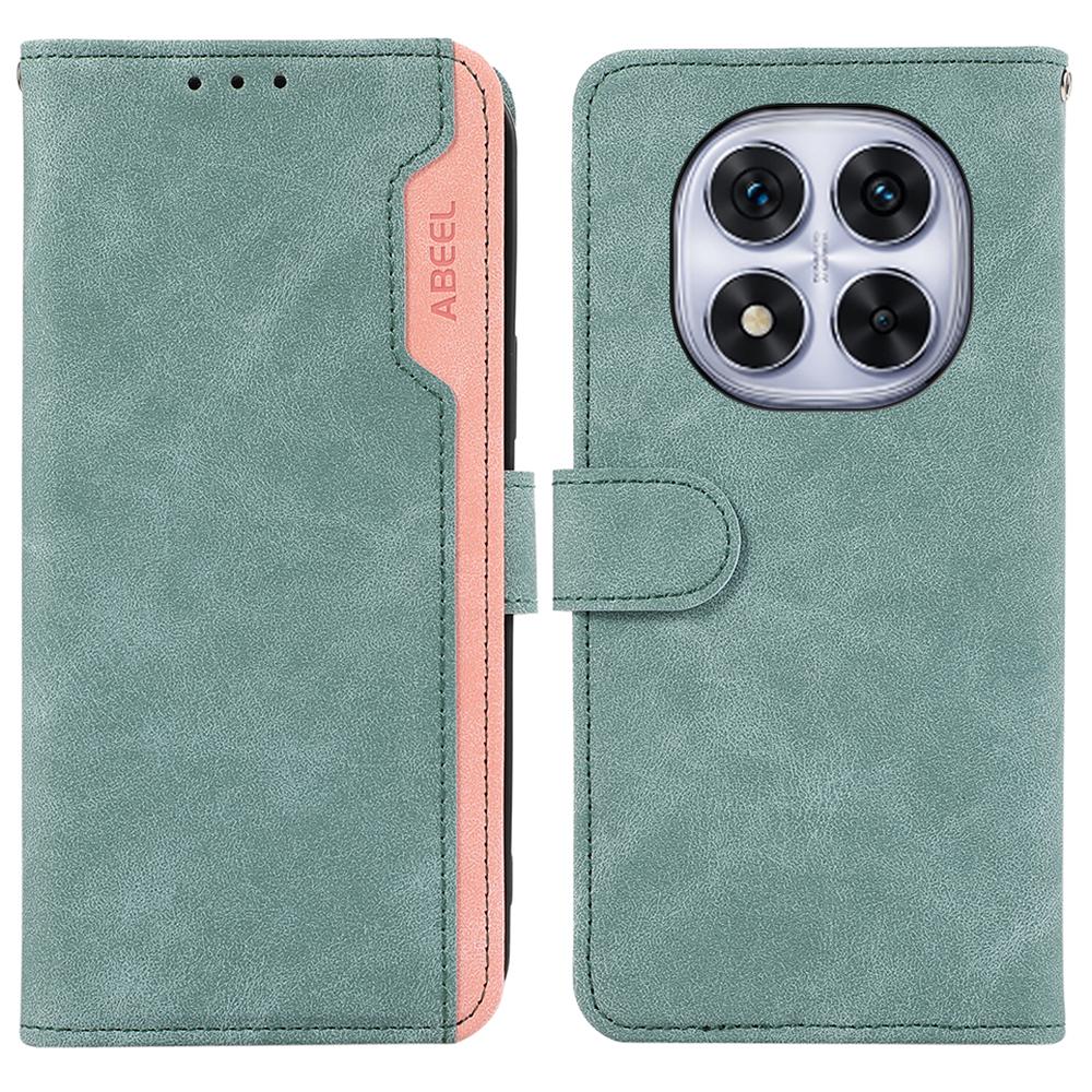 

ABEEL For Xiaomi Redmi Note 14 Pro 4G Case Color Splicing Leather RFID Blocking Phone Cover Baby Blue