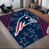 New England Patriots Flannel Pattern Square Carpet,Area Rug,Carpet Rug for Living Room Bedroom Sofa Playroom Decor,Non-slip Floor Mat