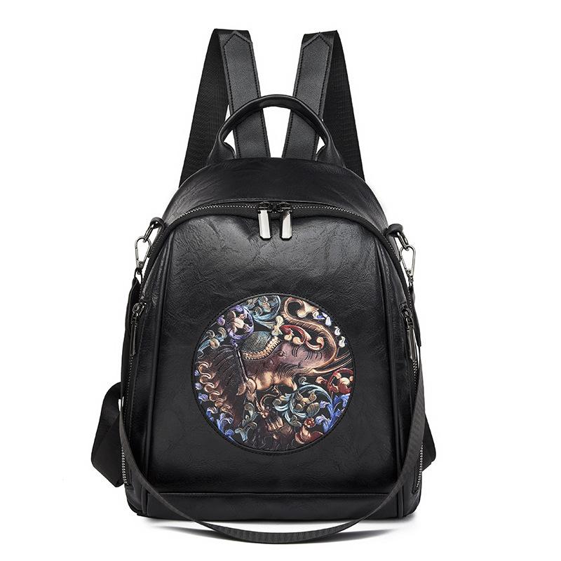 New fashion backpack leather texture versatile large capacity three-purpose multi-functional backpack