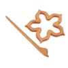 2pcs Flower Shaped Wooden Brooch Pins Vintage Style Scarf Buckle Brooch  For Sweater