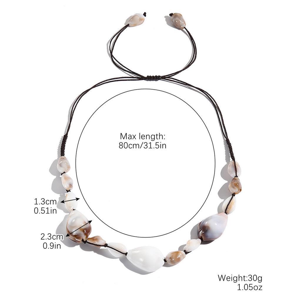 Necklace for Women Jewelry Bohemian Beaded Necklace Female Handmade Etsy Retro Ethnic Style Exaggerated Necklace Beautiful Elegant Necklace for Her