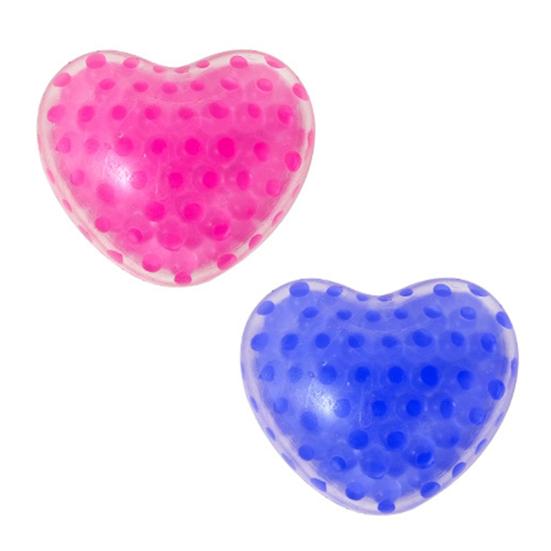 2Pcs Squeeze Toy Love Bead Stress Balls Heart Shaped Stress Relief Vibrant Colored Fun Fidget Toy for Kids