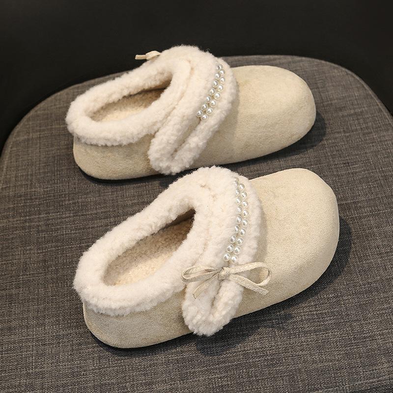 Высокие ботинки с флисовой подкладкой Женская обувь нового стиля Ботильоны на полную длину щиколотки 40 абрикосовый 2100₽