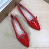 Fashion Butterfly Flat Shoes for Women Spring and Autumn 2025 Mary Jane Shallow Mouth French Retro Pointed Toe Plus Size Women's Shoes