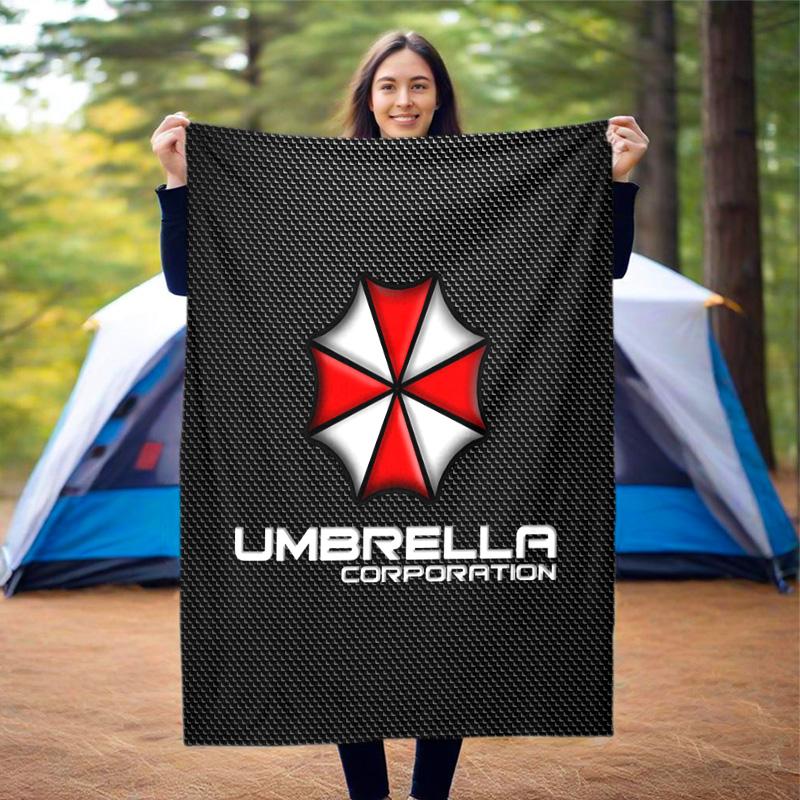 The Sci-fi Game Resident Evil Features the Umbrella Corporation Blanket a Soft Home Furnishing Nap Decoration a Warm Sherpa Blanket for All Seasons U1