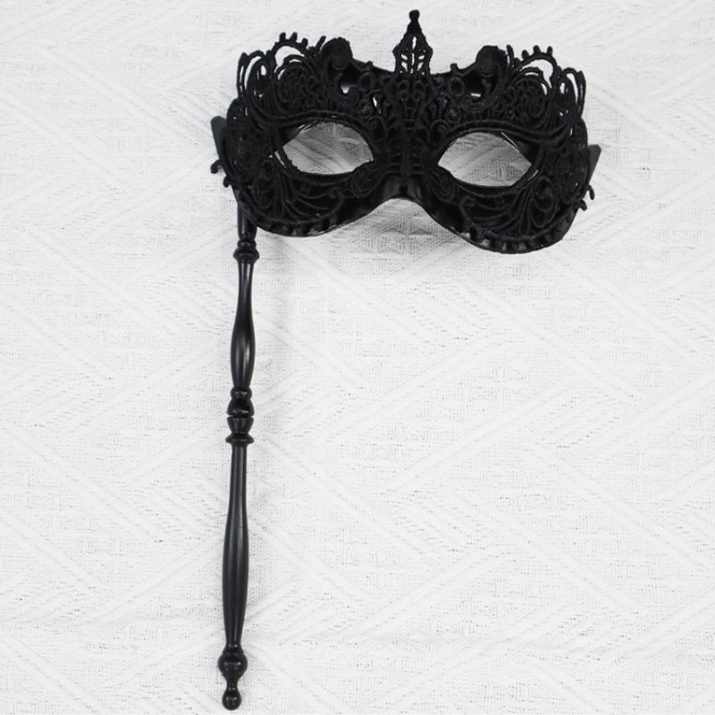 Handheld Lace Half Face Mask Carnival Party Masquerade Mystery Mask