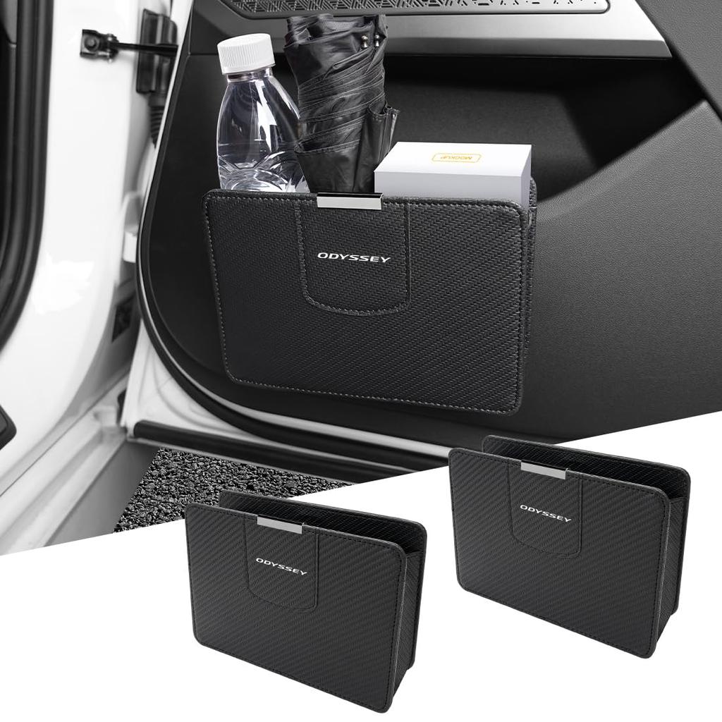 Foldable Car Trash Box for Odyssey RC and RB Door Storage Box with Magnetic Seatback Attachment for Easy Car Accessories 2 Can/Storage eHEV, Series,