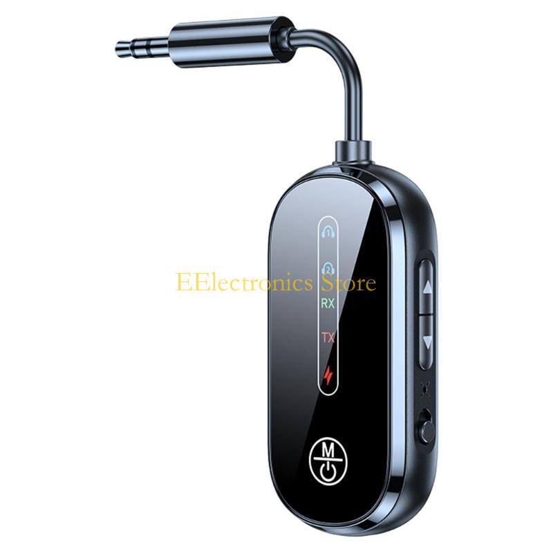 B03C Car AUXs Wireless Transmitters Receiver Bluetooth-compatible 5.4 Two Transmit Receive for Two Devices with Long Battery