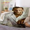 3D Tom Hiddleston Collage Actor Soft Flannel Blanket for Beds Bedroom Sofa Picnic,Throw Blanket for Outdoor Leisure Nap Gift Kid