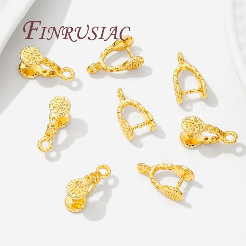 Pinch Bails 18K Gold Plated Pendant Bail Jewelry Making Supplies,Necklace Bail,DIY Earrings Accessories,Jewelry Findings