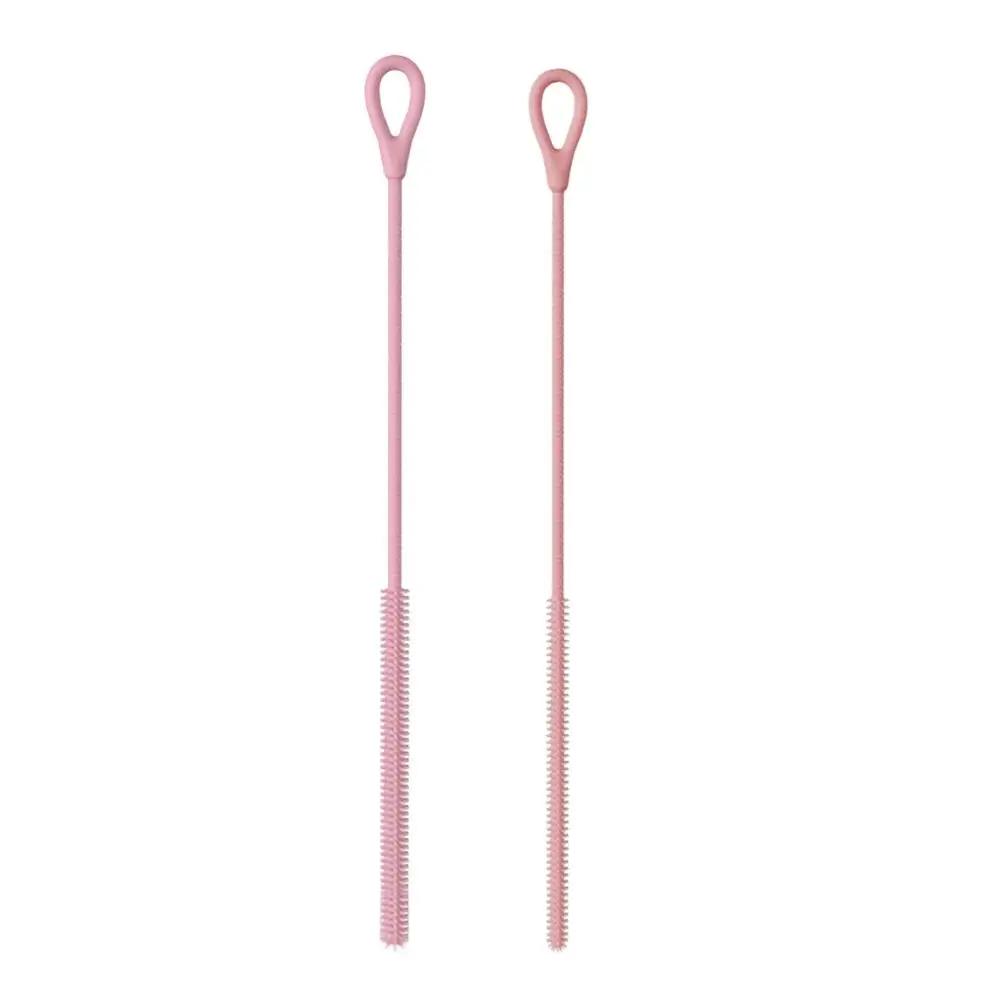Straw Cleaner Brush Extra Long Silicone for Stanley Cups Reusable Straws Deep Cleaning Reusable Straw Cleaner Bottle Brush E6T7