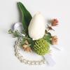 Artificial Wedding Corsage And Boutonniere Set Silk Flower Wrist Corsage And Lapel Pin for Bridal Party Business Opening Ceremony Guest Flower