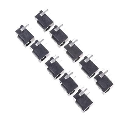 10 ks Čierny 3-pinový 3,5 mm x 1,3 mm DC napájací konektor Zásuvka Montáž na PCB
