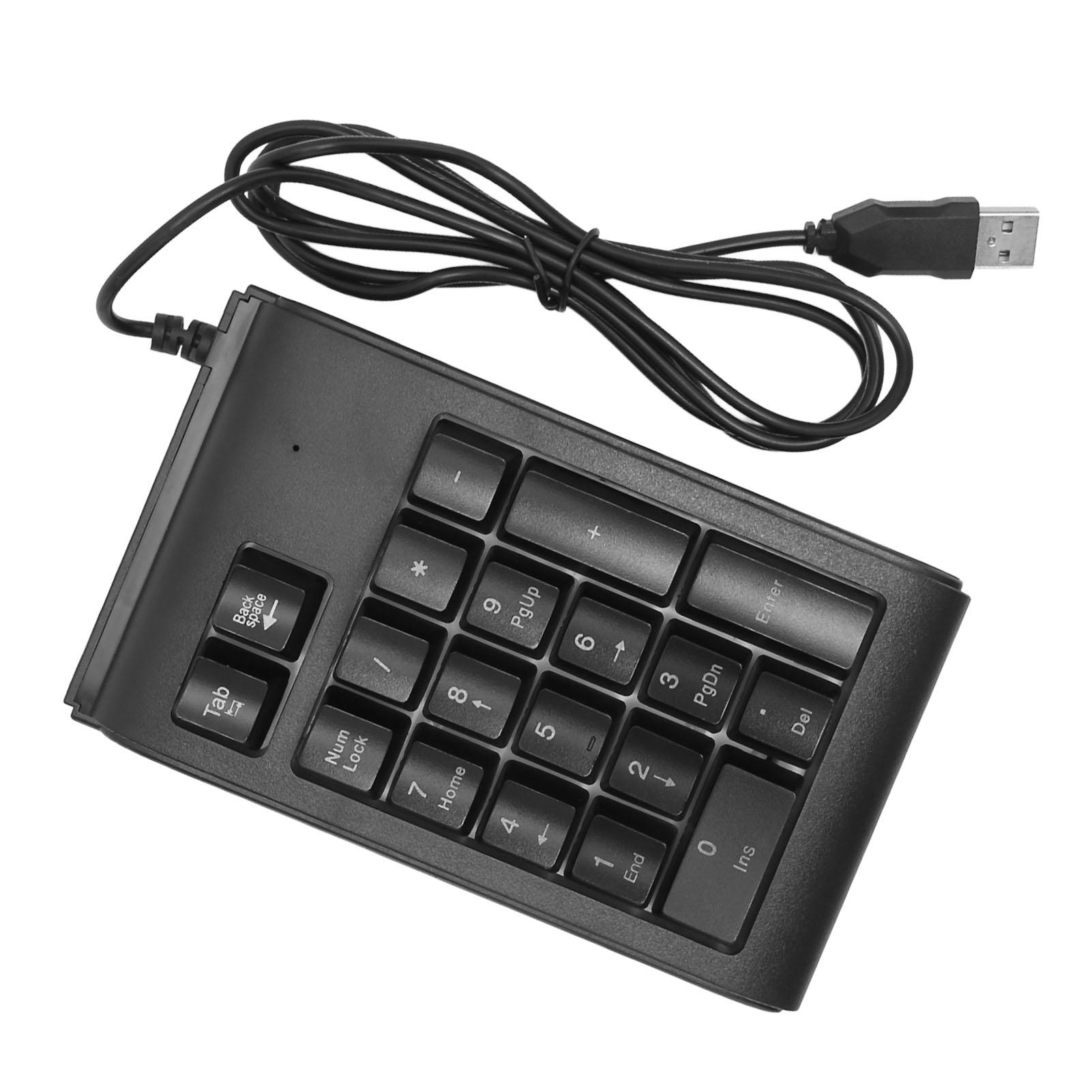 

USB проводная цифровая клавиатура 19 клавиш цифровая клавиатура водонепроницаемая RGB подсветка портативная для ноутбука чёрный