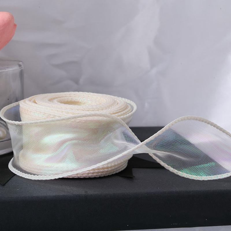 

9M 4CM Рыбий хвост пряжа лента для DIY бант украшение для волос букет подарочный упаковочный материал волнистые шелковые ленты декор для вечеринки