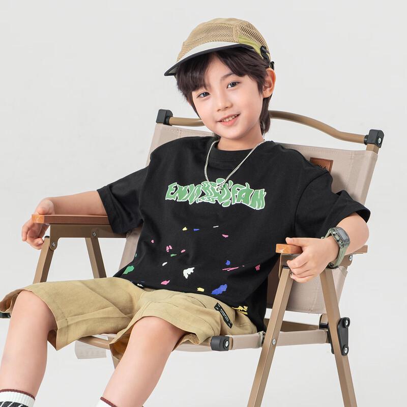 Boys  Cool Cotton Graffiti Print Short Sleeve T-Shirt 120