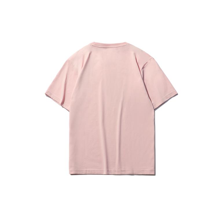 Li Ning Sportmode Kollektion T-Shirts Herren Hellwasserrosa Rundhals Moderate Gerade Passform AHSR635-5