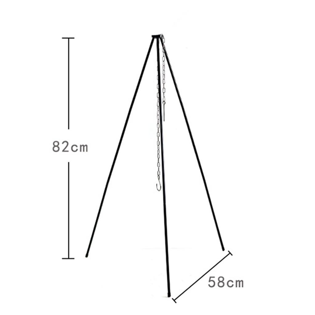 Outdoor Cooking Tripod Stand, Adjustable Campfire Rack for Camping and Picnic